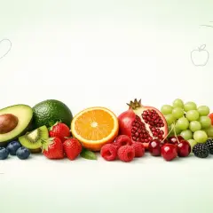 Kolorowe owoce: awokado, jagody, kiwi, truskawki, pomarańcza, maliny, wiśnie, granat, winogrona, jeżyny i arbuz. Jaki owoc ma najmniej kalorii?