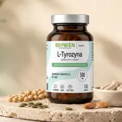 Suplement L-Tyrozyna od Biowen, wsparcie w walce z depresją. Naturalna fermentacja, wegański skład.