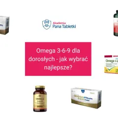 Różne suplementy diety Omega 3-6-9, które pomagają w utrzymaniu prawidłowego funkcjonowania serca i wzroku.