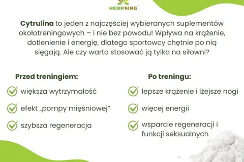 Cytrulina: przed czy po treningu? Odkryj, kiedy działa najlepiej!
