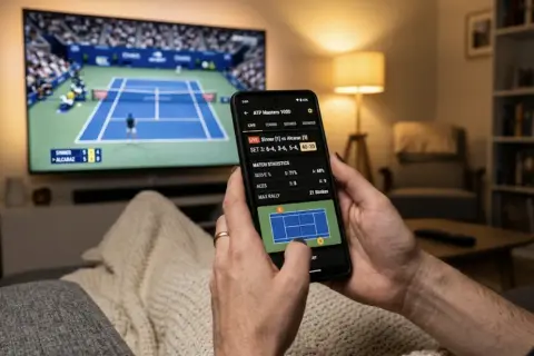 Telefon przy telewizorze, czyli jak statystyki zmieniły oglądanie tenisa