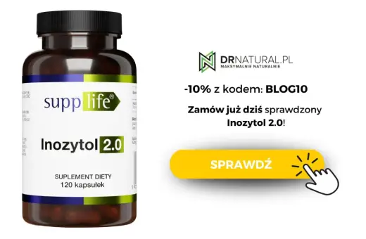 Suplement diety Inozytol 2.0 od SuppLife. Sprawdź, czy występują inozytol skutki uboczne, zamawiając z kodem BLOG10.