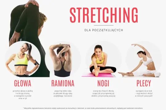 Ćwiczenia STRETCHING dla początkujących: rozciąganie głowy, ramion, nóg i pleców.