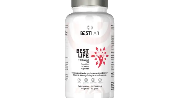 Suplement diety Best Life z Q10, PQQ, L-karnityną, magnezem i spermidyną. Wspiera metabolizm.