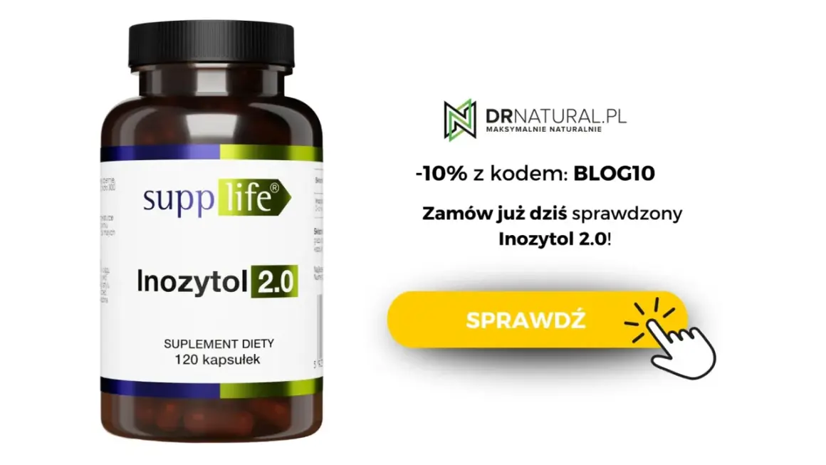 Suplement diety Inozytol 2.0 od SuppLife. Sprawdź, czy występują inozytol skutki uboczne, zamawiając z kodem BLOG10.