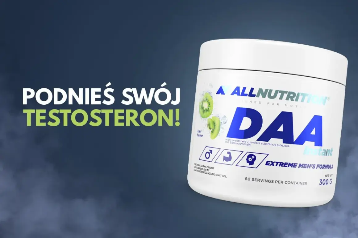 Suplement diety DAA o smaku kiwi, który pomoże Ci podnieść testosteron. Idealny dla mężczyzn.