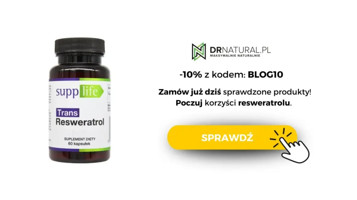 Suplement diety Trans Resweratrol od Supplife. Dowiedz się, resweratrol co to i poczuj jego korzyści. -10% z kodem BLOG10.