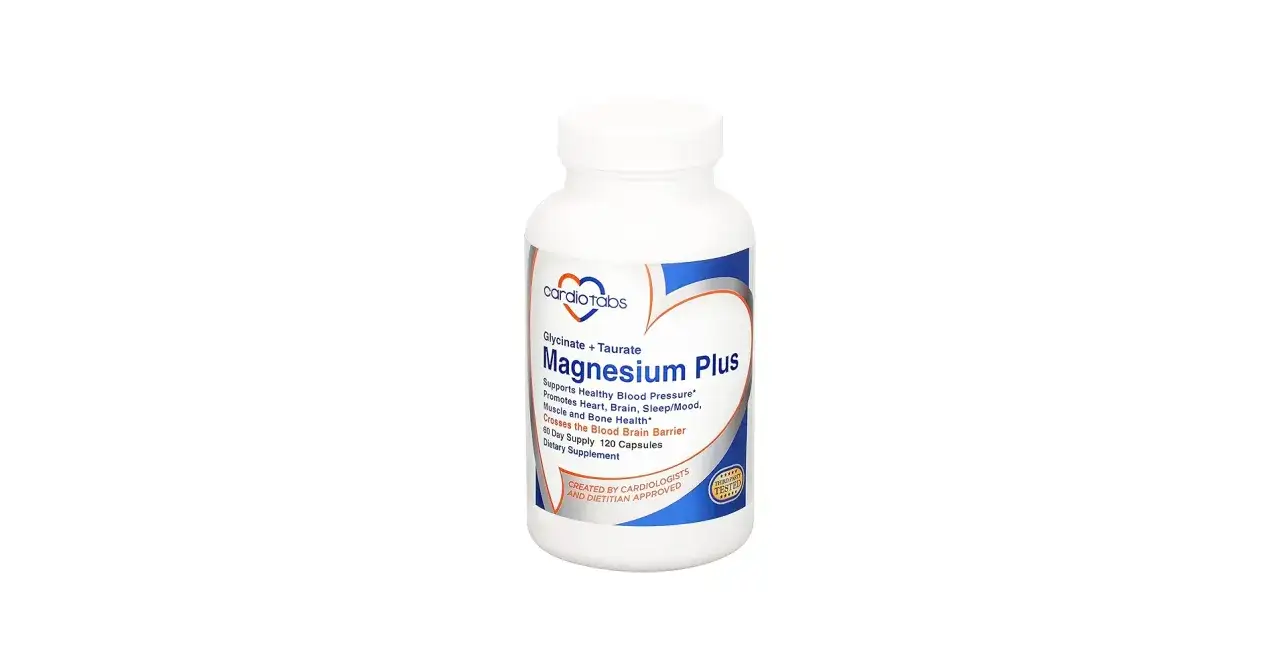 Suplement Magnesium Plus od CardioTabs. Czy magnez obniża ciśnienie? Wspiera zdrowe ciśnienie krwi, serce, mózg i samopoczucie.