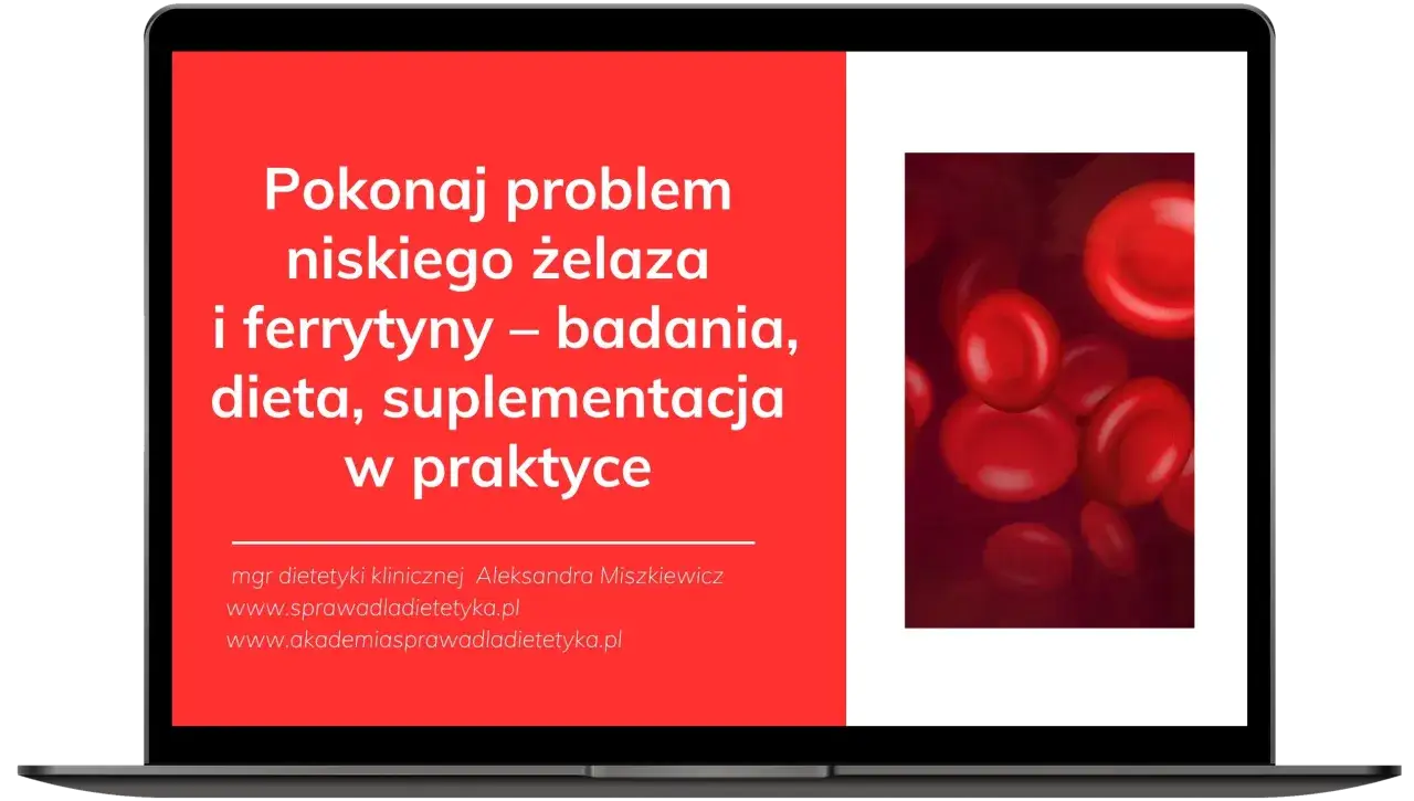 Niskie żelazo i ferrytyna? Dowiedz się, co to jest, jak badać, co jeść i suplementować. Porady dietetyka.