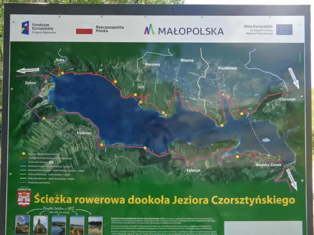 Parkingi Velo Czorsztyn rowery nad jeziorem