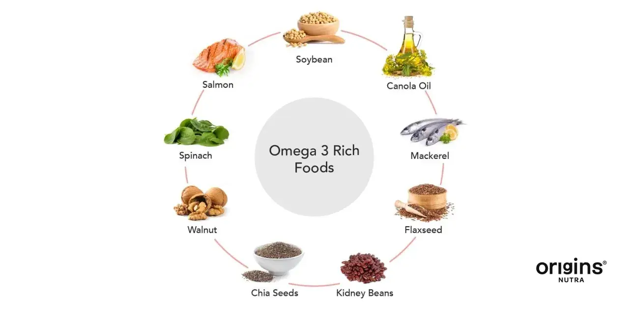 W czym jest omega 3? W łososiu, makreli, siemieniu lnianym, nasionach chia, orzechach włoskich, soi, oleju rzepakowym i fasoli.